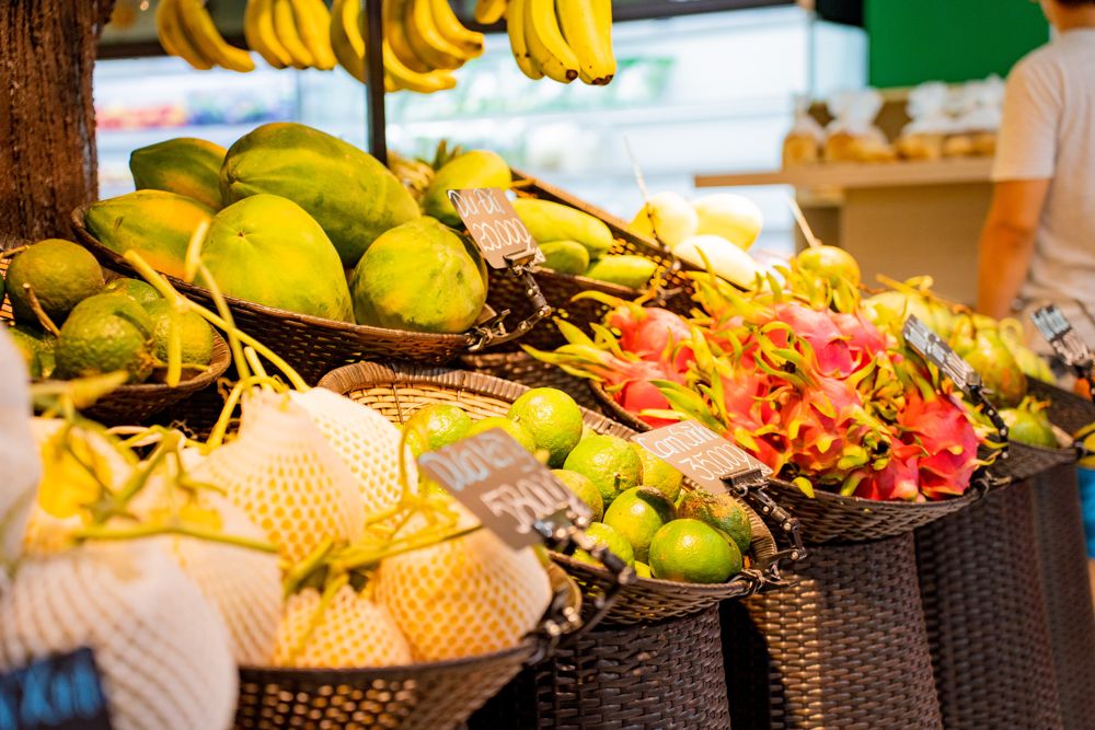 Khu trái cây và thực phẩm tươi